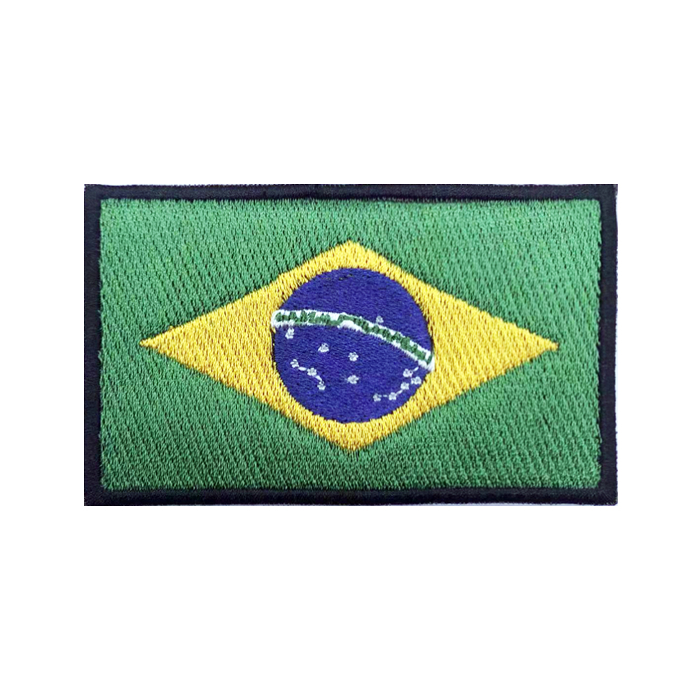 Velcro Sew On - Bandiera brasiliana brasile Patch fascia da