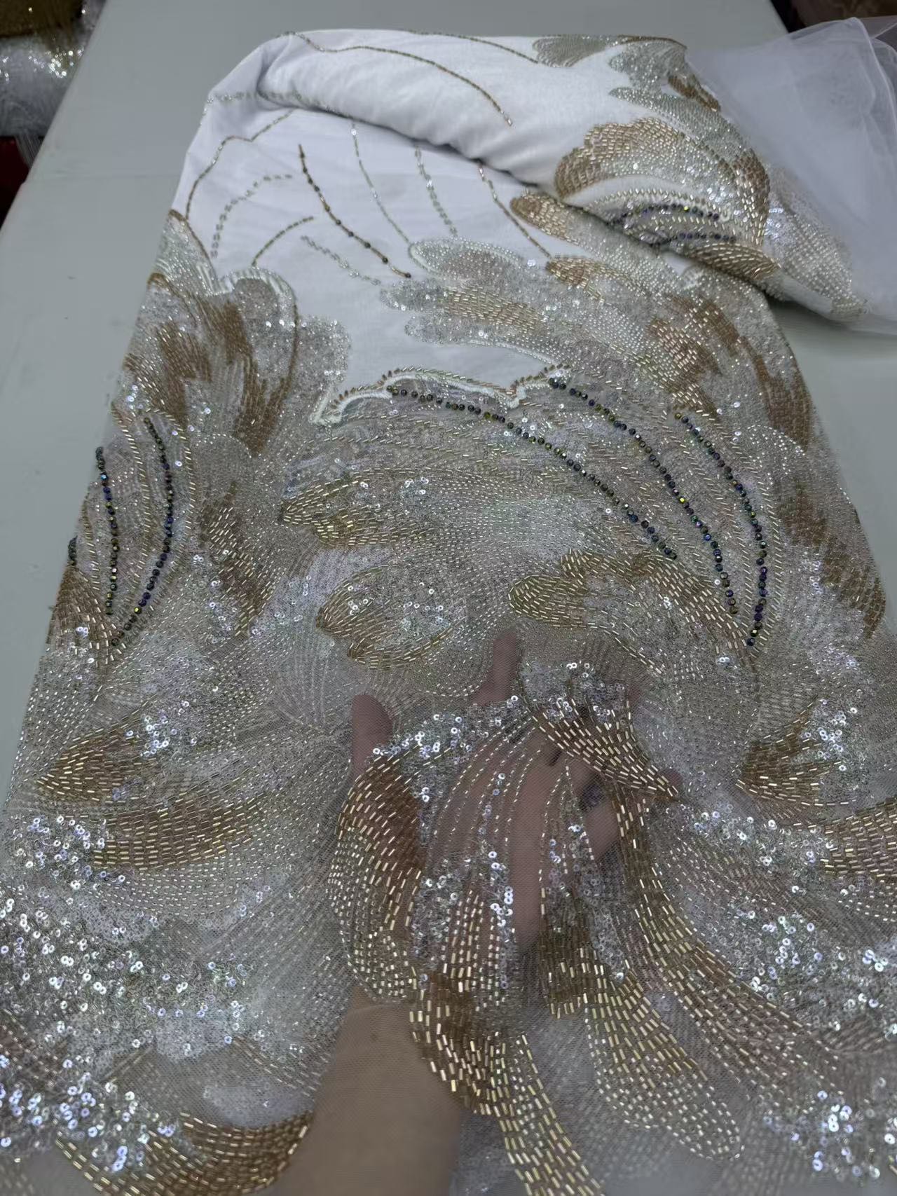 Sewing Velvet Fabric - Tessuto in pizzo tulle africano francese