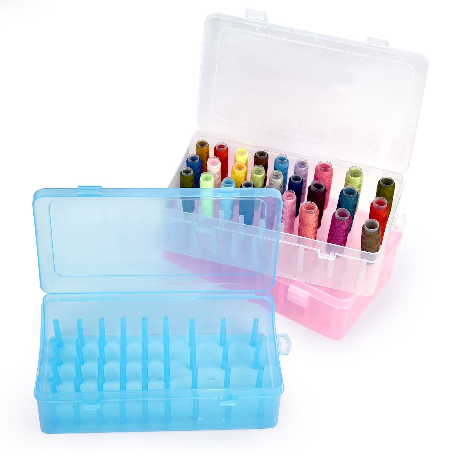 Bobbin Organizer Box - 42 Assi Filo Per Cucire Scatola