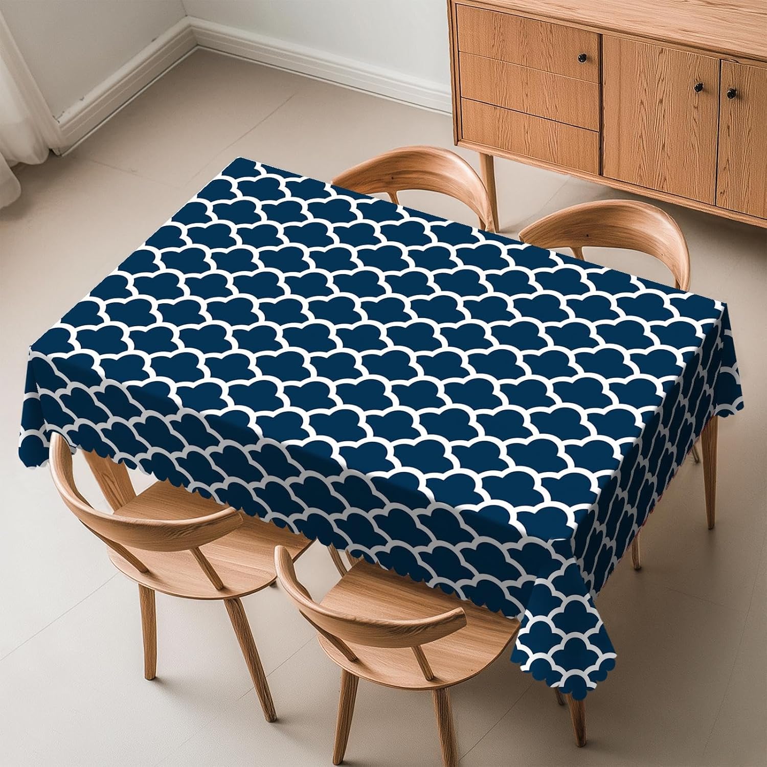 Century Textile & Sewing Supply Avenue C North Saskatoon Sk - Tovaglia Blu Navy con Motivo a