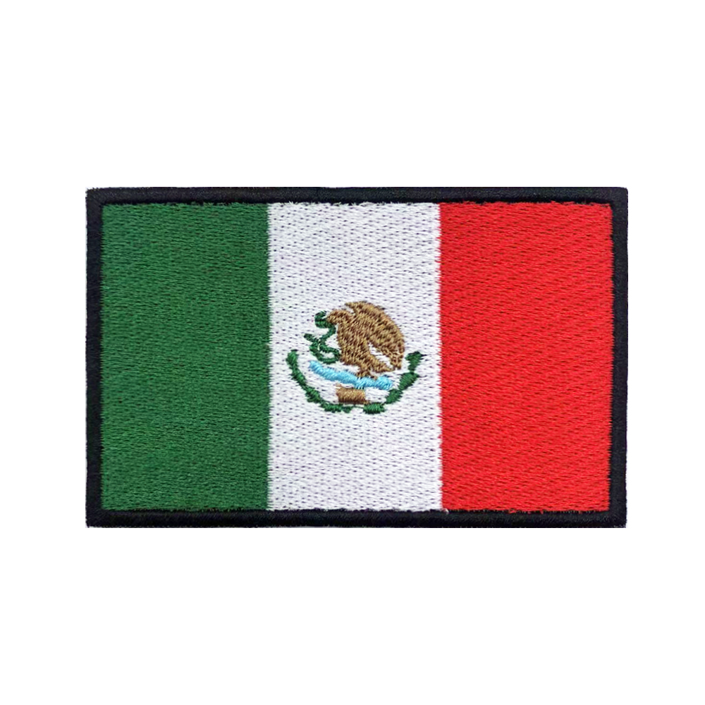 Velcro Sew On - Bandiera messicana Messico Toppe da braccio