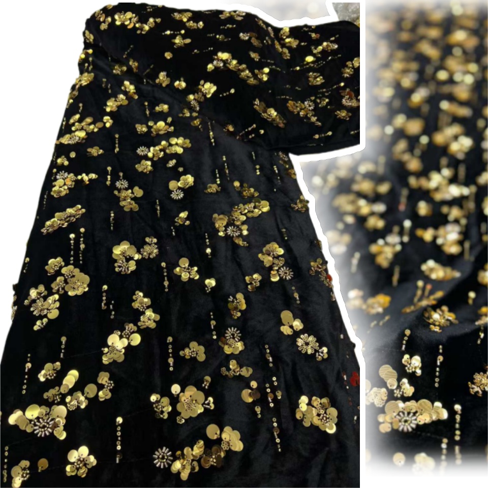 Paillettes africane Tessuto di - Sewing Velvet Fabric recensione e prezzo