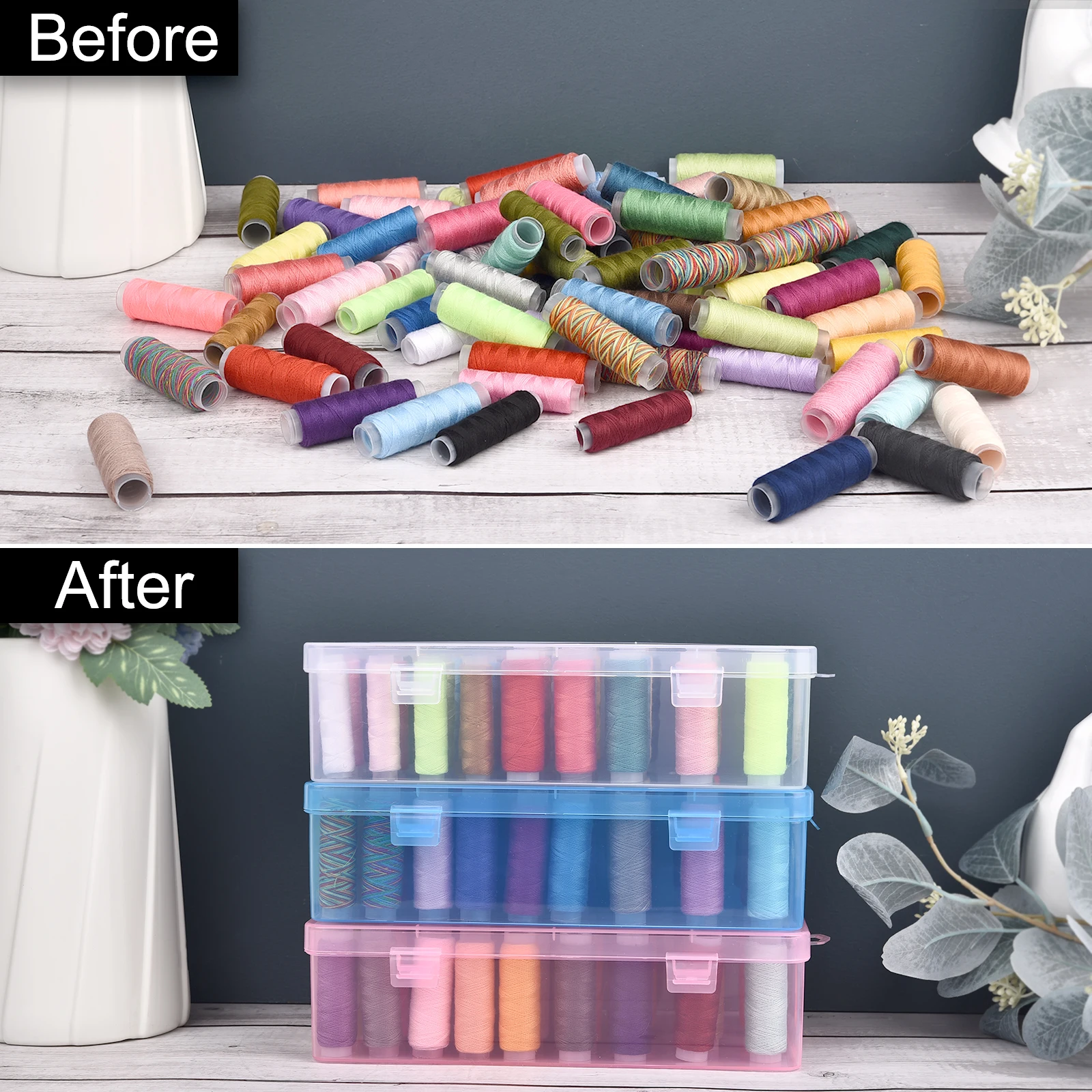 Nuovo 24 Griglie Bobina Organi - Bobbin Organizer Box recensione e prezzo